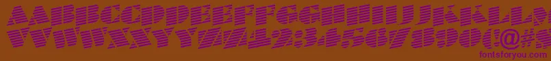 BraggatitulmarupRegular-fontti – violetit fontit ruskealla taustalla