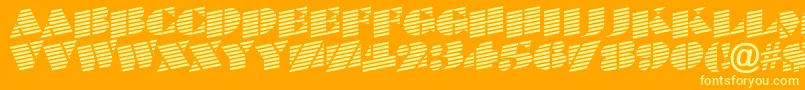 BraggatitulmarupRegular Font – Yellow Fonts on Orange Background