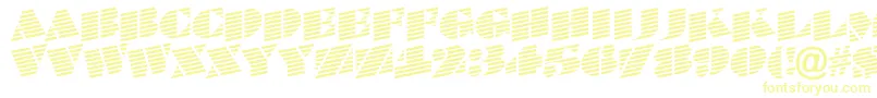フォントBraggatitulmarupRegular – 白い背景に黄色の文字