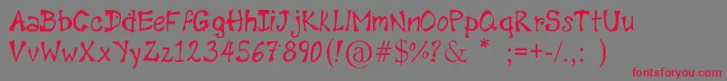 DiamondScript Font – Red Fonts on Gray Background