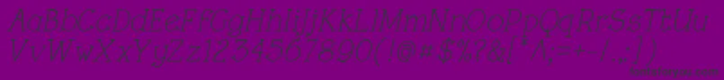 RoughLtItalic Font – Black Fonts on Purple Background