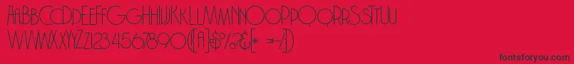 フォントBrodothingrunge – 赤い背景に黒い文字