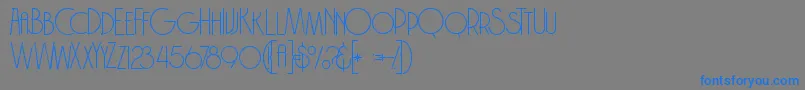 Brodothingrunge-Schriftart – Blaue Schriften auf grauem Hintergrund