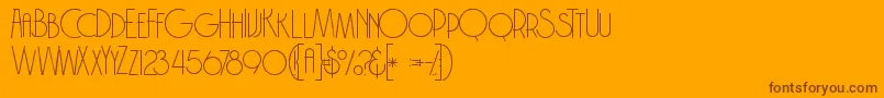 Brodothingrunge Font – Brown Fonts on Orange Background