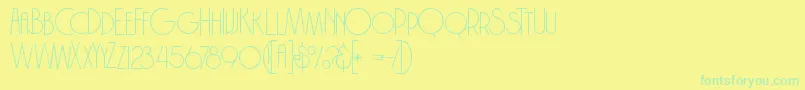 Brodothingrunge Font – Green Fonts on Yellow Background