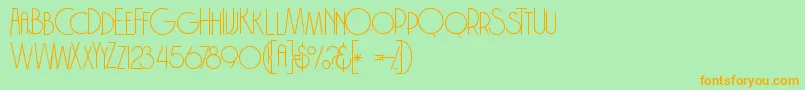 Шрифт Brodothingrunge – оранжевые шрифты на зелёном фоне