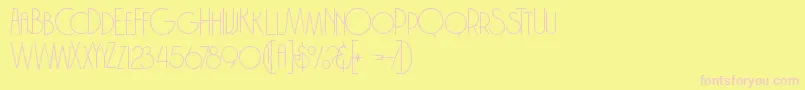 Шрифт Brodothingrunge – розовые шрифты на жёлтом фоне