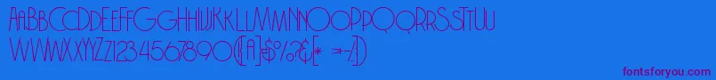 Шрифт Brodothingrunge – фиолетовые шрифты на синем фоне