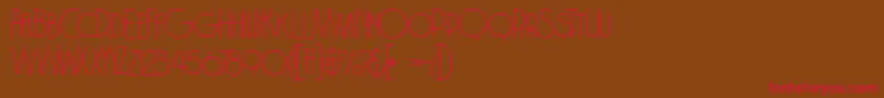 Brodothingrunge Font – Red Fonts on Brown Background
