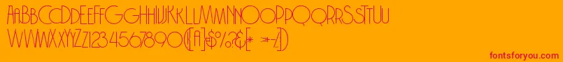 Brodothingrunge Font – Red Fonts on Orange Background