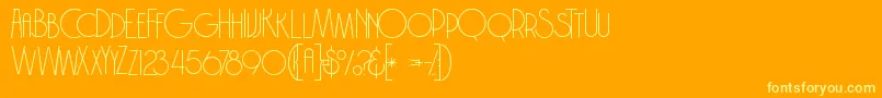 Brodothingrunge Font – Yellow Fonts on Orange Background
