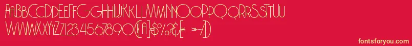 Brodothingrunge Font – Yellow Fonts on Red Background