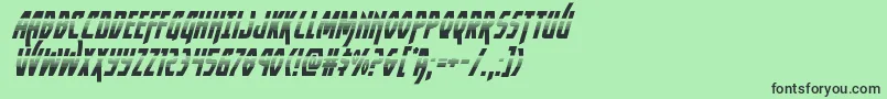 フォントYankeeclipperhalfital – 緑の背景に黒い文字