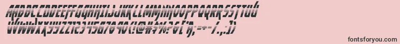 Шрифт Yankeeclipperhalfital – чёрные шрифты на розовом фоне