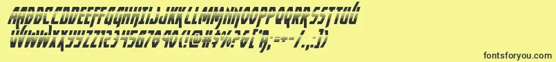 Yankeeclipperhalfital-fontti – mustat fontit keltaisella taustalla