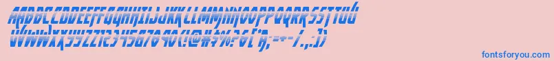フォントYankeeclipperhalfital – ピンクの背景に青い文字