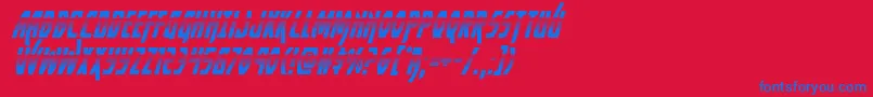 Yankeeclipperhalfital Font – Blue Fonts on Red Background