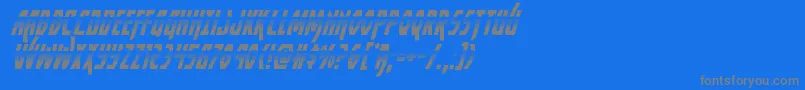 Yankeeclipperhalfital-fontti – harmaat kirjasimet sinisellä taustalla