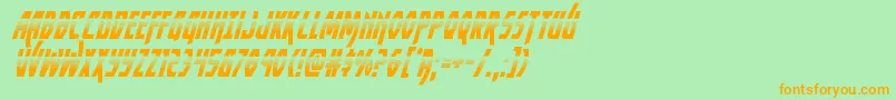 Yankeeclipperhalfital Font – Orange Fonts on Green Background
