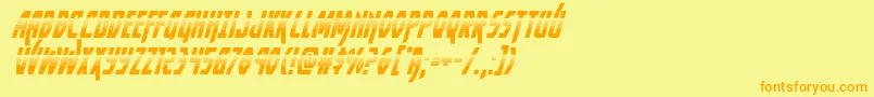Yankeeclipperhalfital Font – Orange Fonts on Yellow Background