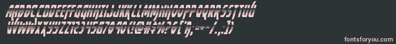 Шрифт Yankeeclipperhalfital – розовые шрифты на чёрном фоне