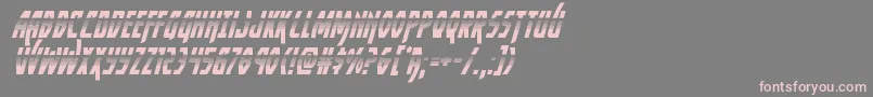 Yankeeclipperhalfital-fontti – vaaleanpunaiset fontit harmaalla taustalla