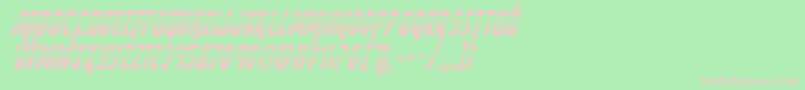 Yankeeclipperhalfital Font – Pink Fonts on Green Background