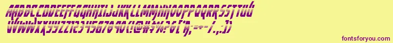 Шрифт Yankeeclipperhalfital – фиолетовые шрифты на жёлтом фоне