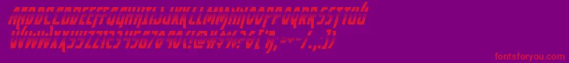 Yankeeclipperhalfital-Schriftart – Rote Schriften auf violettem Hintergrund