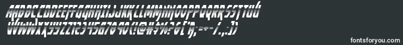 Yankeeclipperhalfital-fontti – valkoiset fontit mustalla taustalla