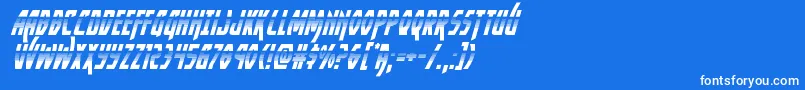 フォントYankeeclipperhalfital – 青い背景に白い文字