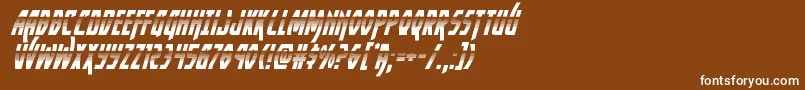 フォントYankeeclipperhalfital – 茶色の背景に白い文字