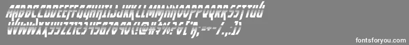 Yankeeclipperhalfital-fontti – valkoiset fontit harmaalla taustalla