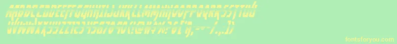 Yankeeclipperhalfital Font – Yellow Fonts on Green Background