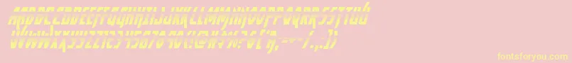 Yankeeclipperhalfital-fontti – keltaiset fontit vaaleanpunaisella taustalla