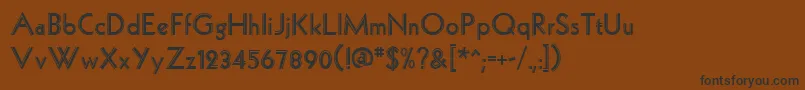 HollywoodRegular Font – Black Fonts on Brown Background