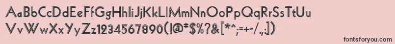 HollywoodRegular Font – Black Fonts on Pink Background