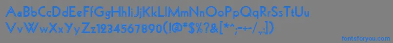 HollywoodRegular Font – Blue Fonts on Gray Background