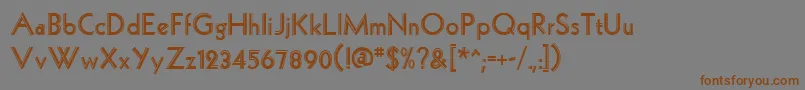 HollywoodRegular Font – Brown Fonts on Gray Background
