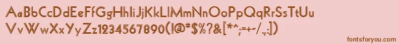 HollywoodRegular Font – Brown Fonts on Pink Background