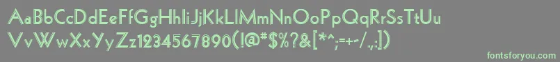 HollywoodRegular Font – Green Fonts on Gray Background