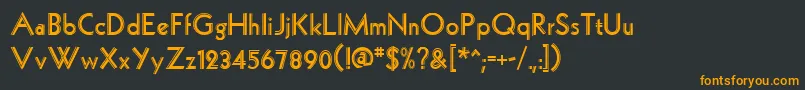 HollywoodRegular Font – Orange Fonts on Black Background