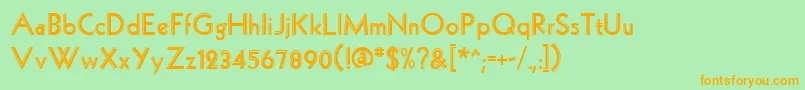 HollywoodRegular Font – Orange Fonts on Green Background