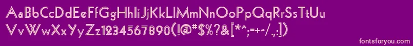 HollywoodRegular Font – Pink Fonts on Purple Background