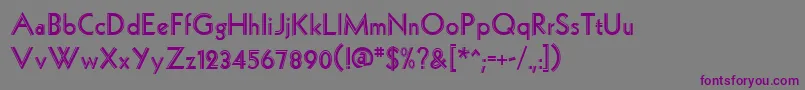 HollywoodRegular Font – Purple Fonts on Gray Background