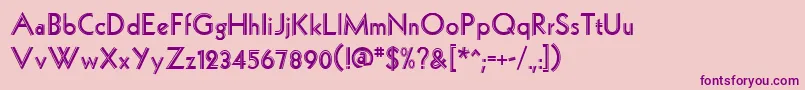 HollywoodRegular Font – Purple Fonts on Pink Background