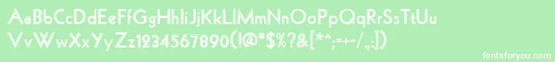 HollywoodRegular Font – White Fonts on Green Background