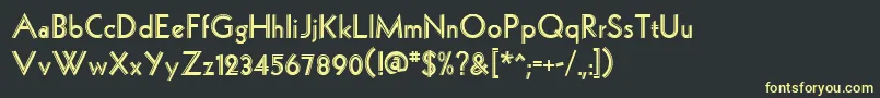 HollywoodRegular Font – Yellow Fonts on Black Background