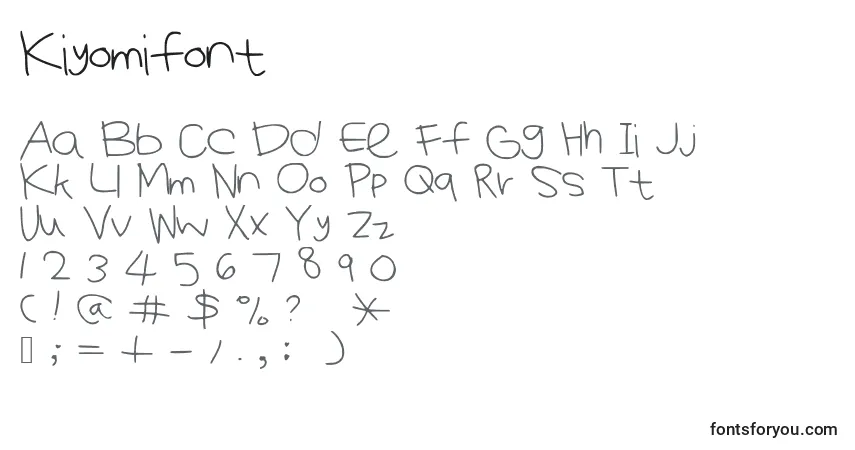Kiyomifont-fontti – aakkoset, numerot, erikoismerkit