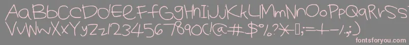 Kiyomifont Font – Pink Fonts on Gray Background